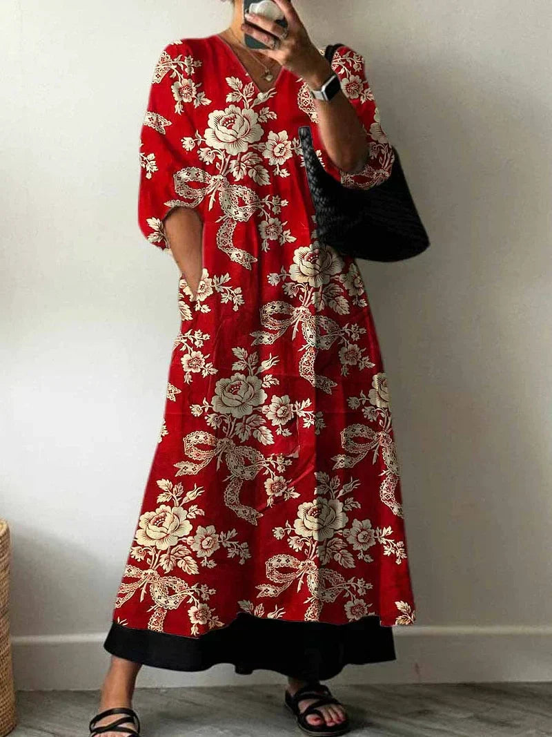 Julia Elegant Patterned Dress