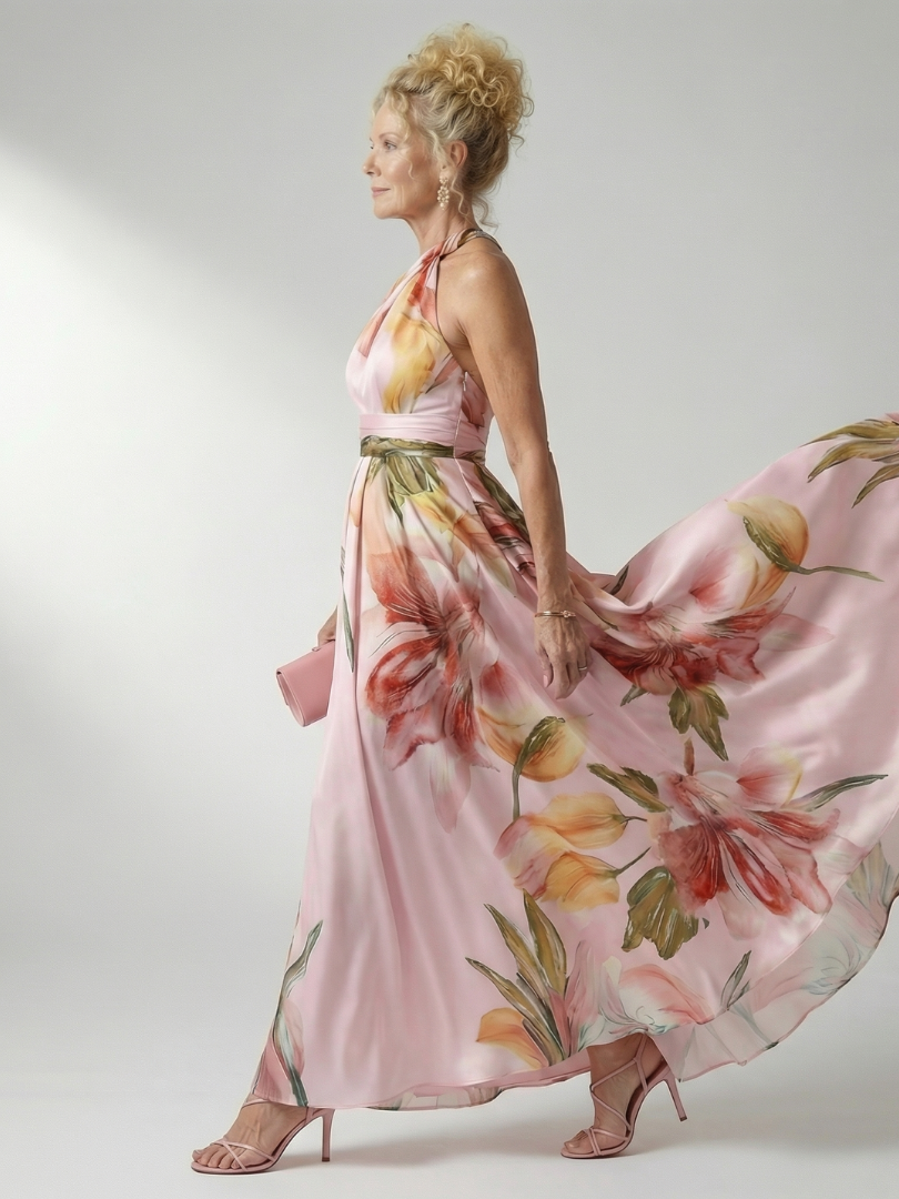 Emilia | Virágmintás Maxi Ruha
