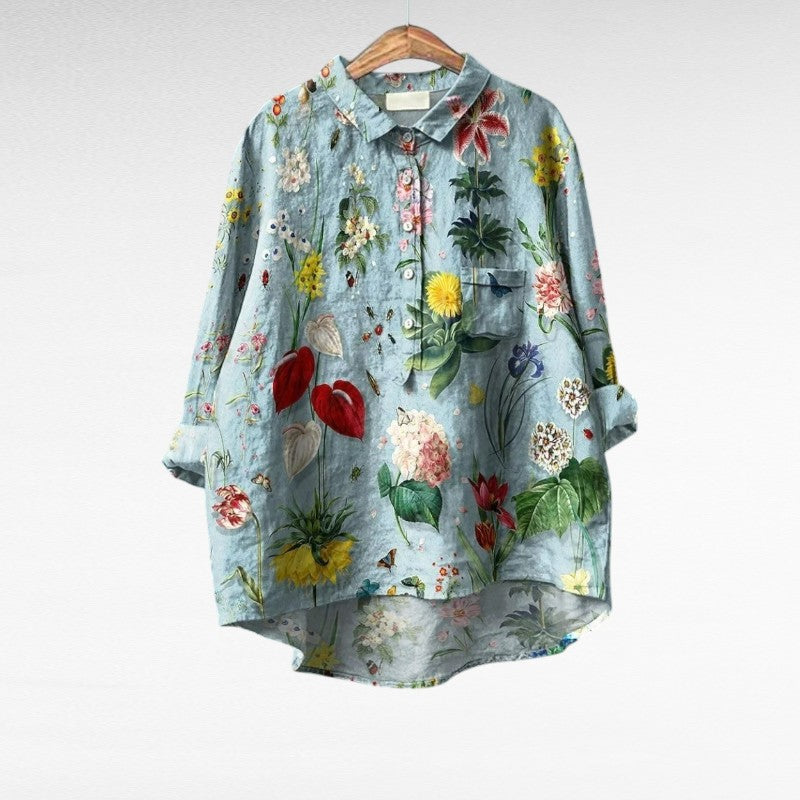 Beatrice | Summer Elegant Linen Blouse