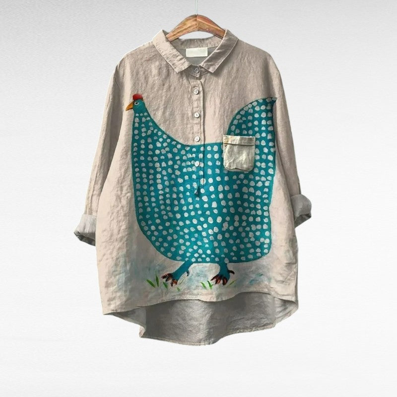 Selin | Elegant Summer Linen Blouse