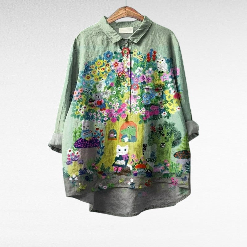 Carolina | Elegant Summer Linen Blouse