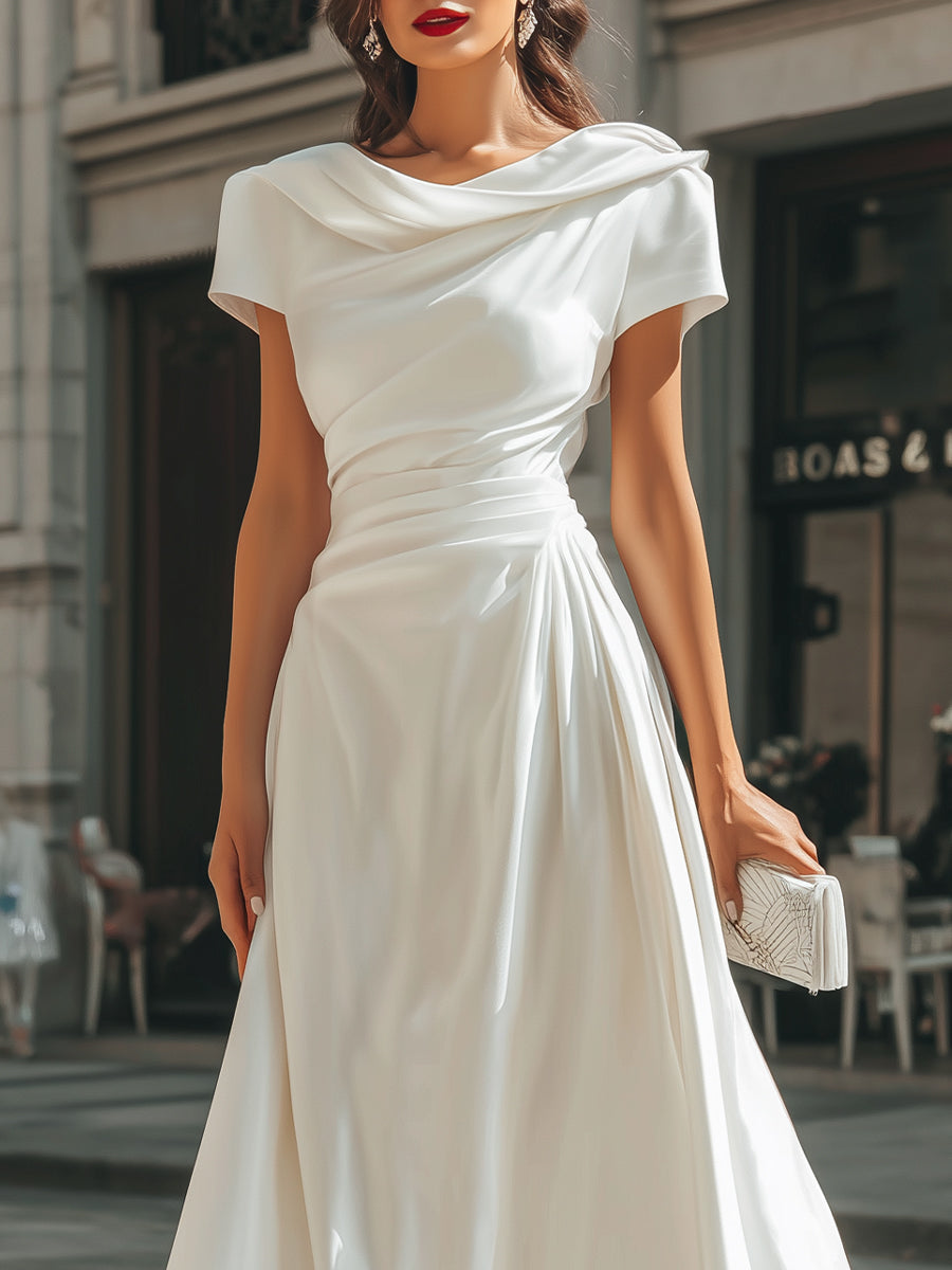 CELESTINA | Drapírozott midiruha