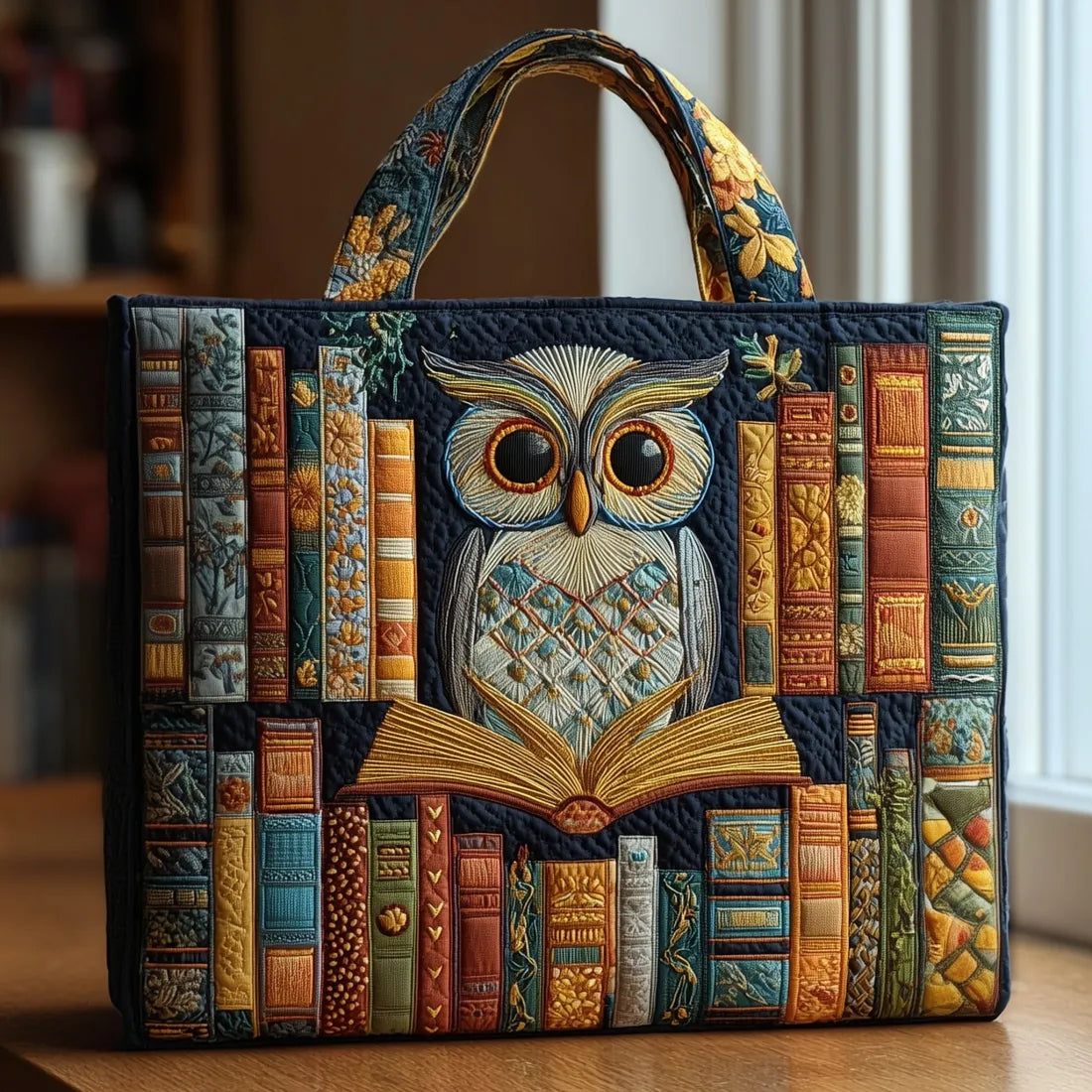 Hibou - Quilted Chic Tote Bag