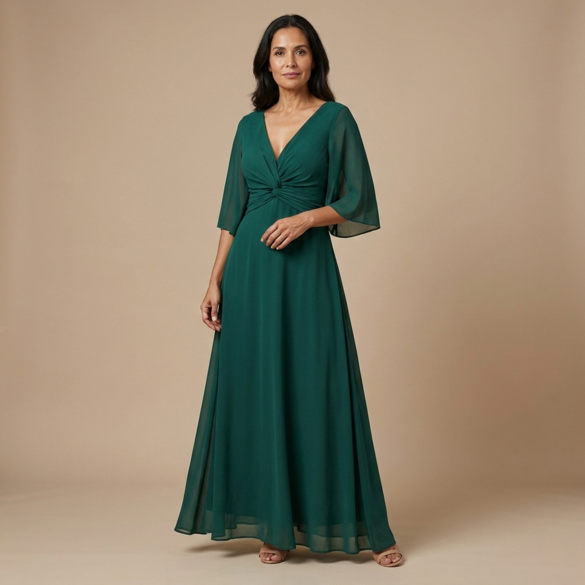 Lucia – V-kivágású Sifon Ruha