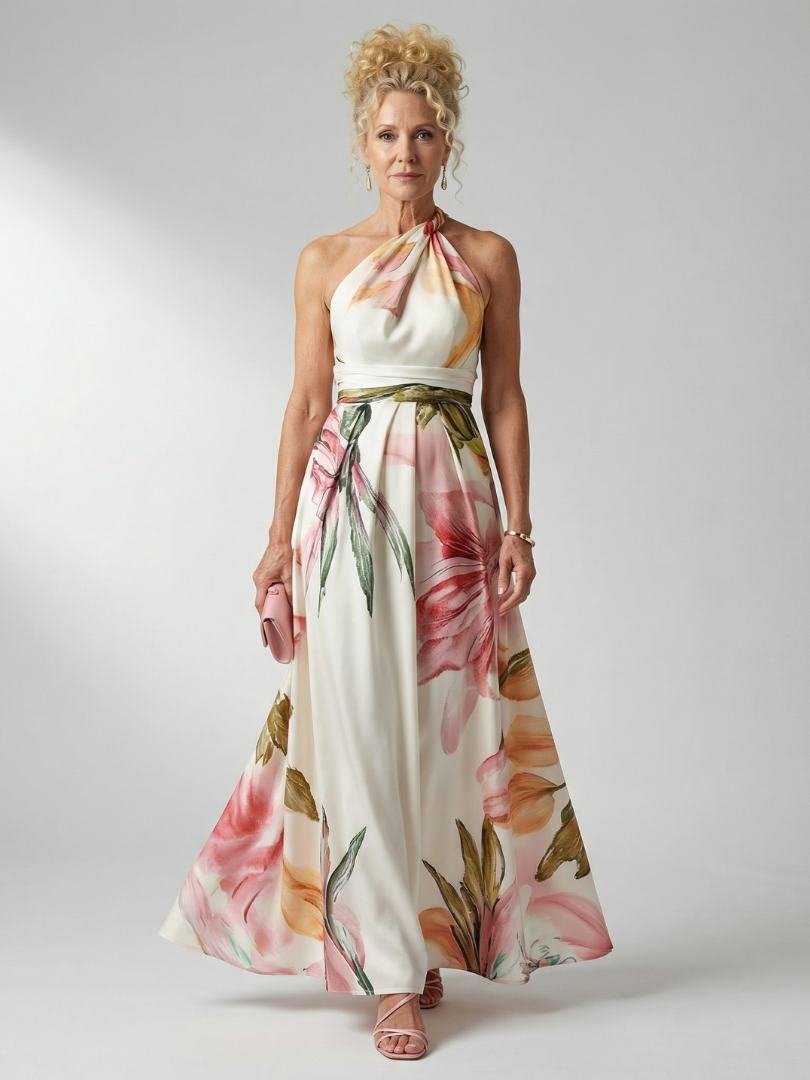 Emilia | Virágmintás Maxi Ruha