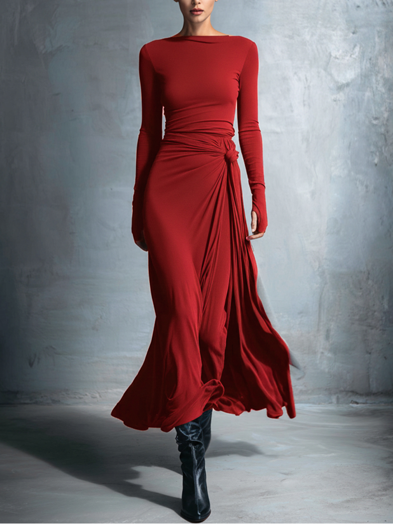 Ilinca | Side Knot Maxi Dress