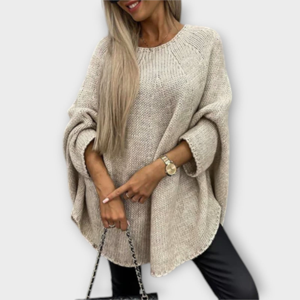 Izabel - Stylish women's round neck pullover