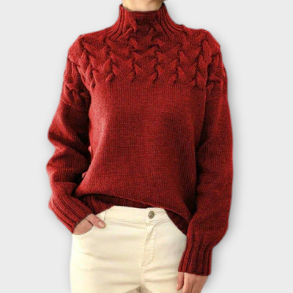 Eve - Women's sweater with detailed knit pattern