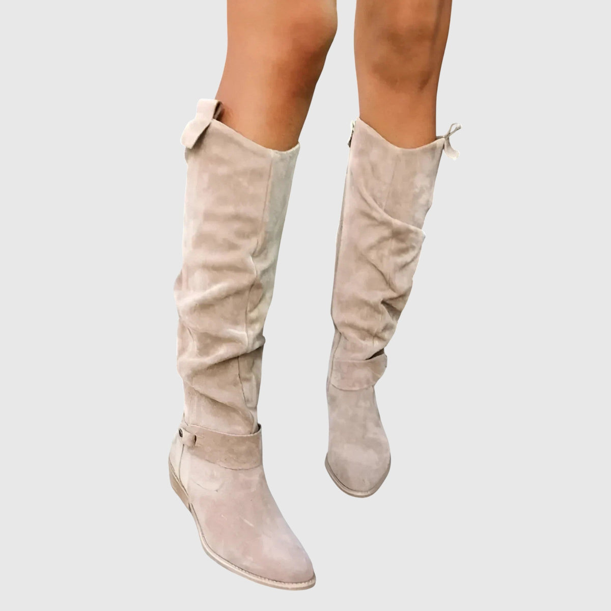 Alena - Tall boots with a ruched effect