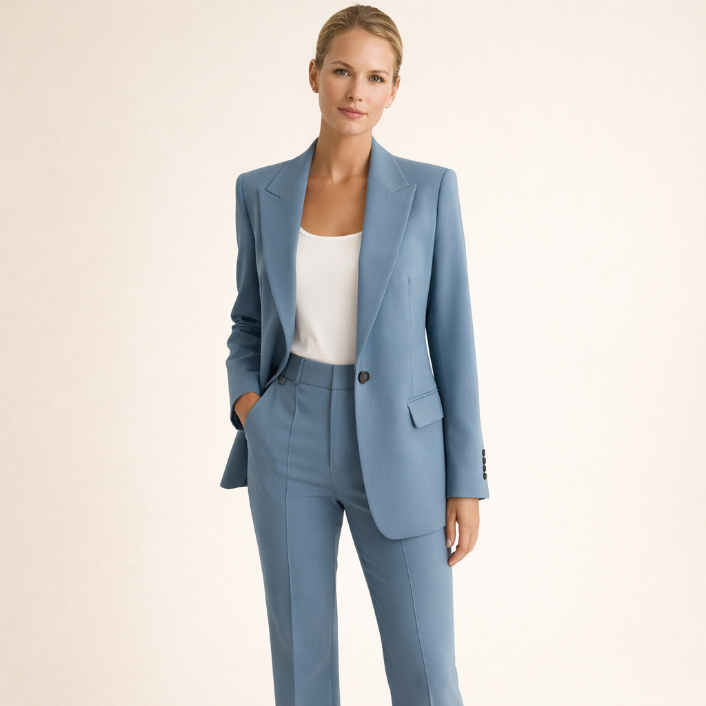 Vanessa | Elegant blazer set with flared trousers
