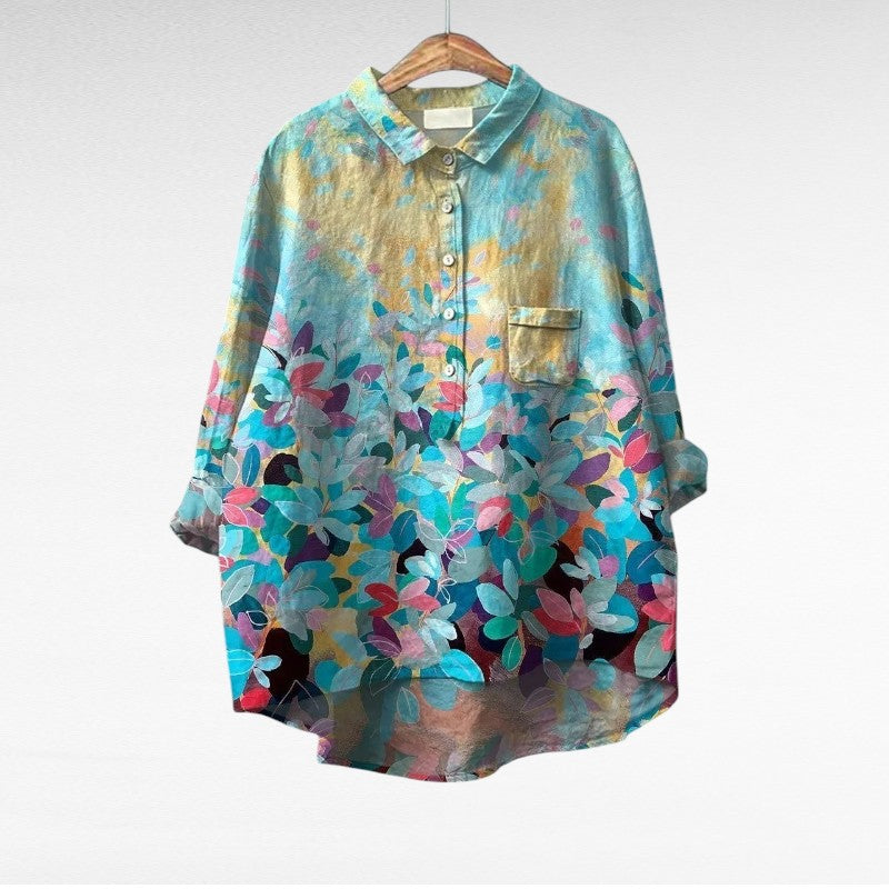Aurora | Elegant linen summer blouse