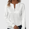 White with light zipper