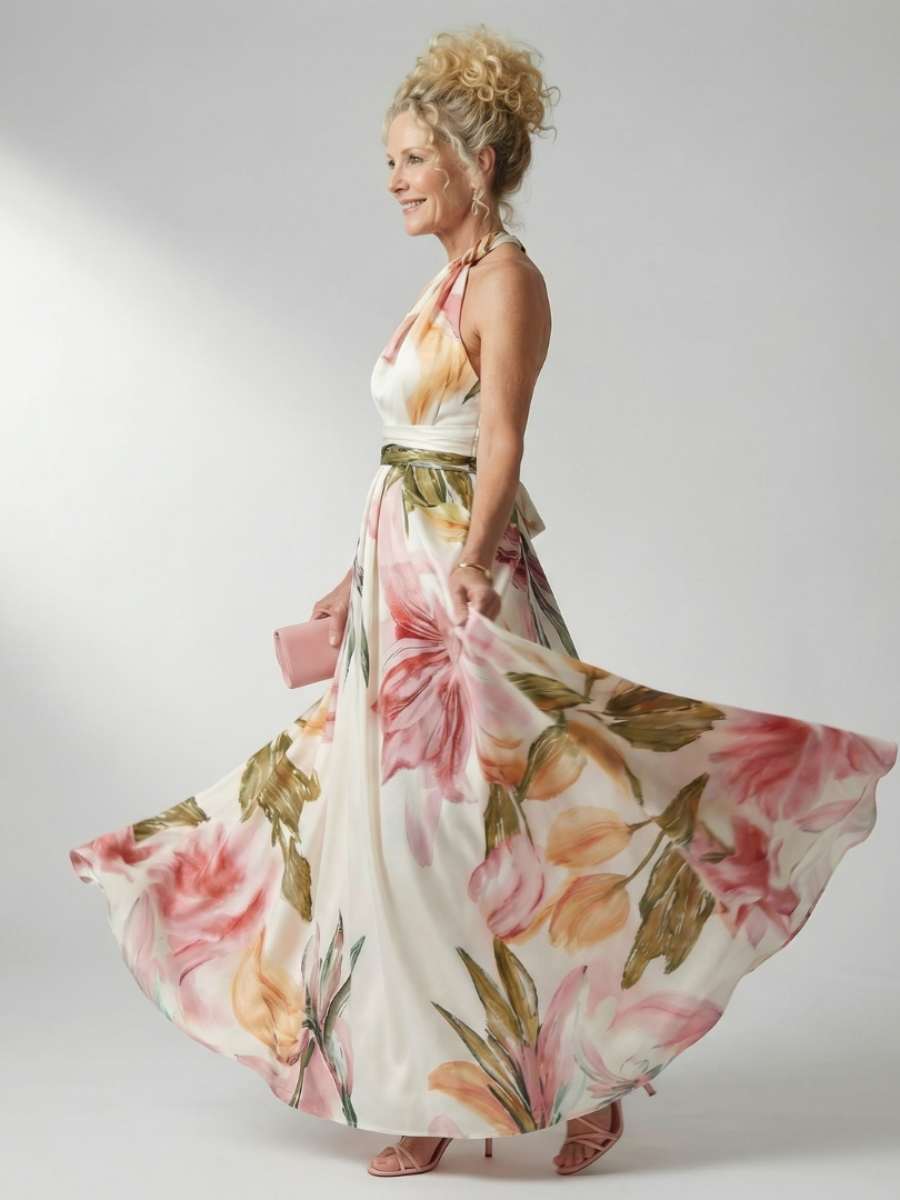 Emilia | Virágmintás Maxi Ruha