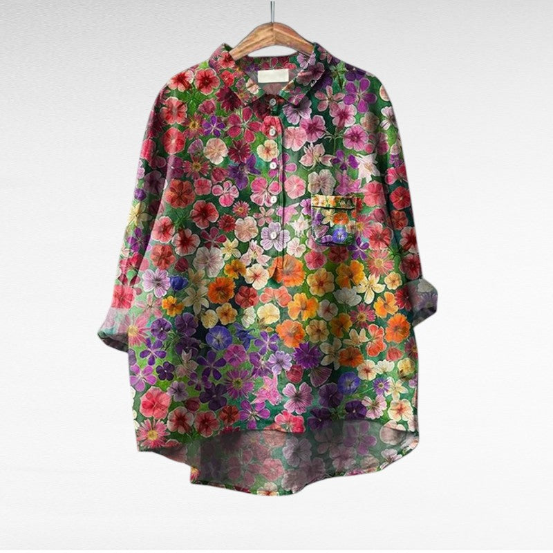 Tereza | Elegant Summer Linen Blouse