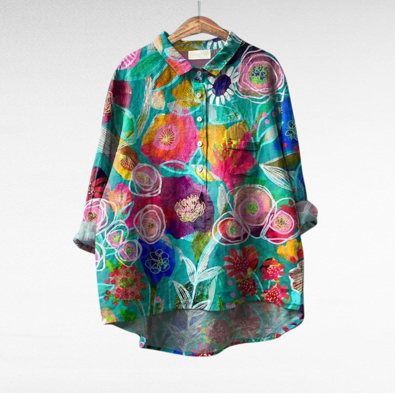Tereza | Elegant Summer Linen Blouse