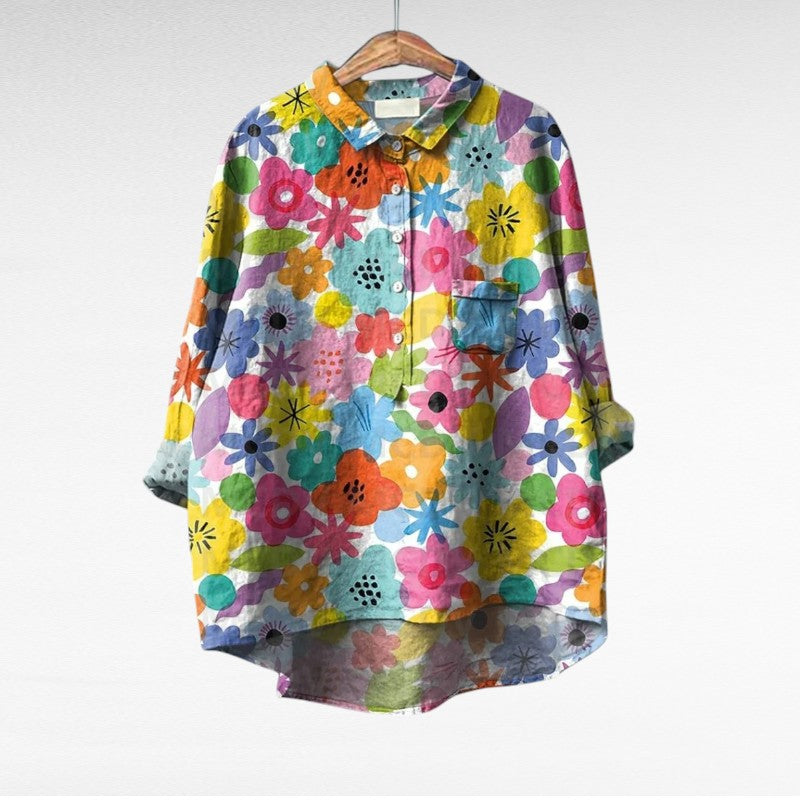 Tereza | Elegant Summer Linen Blouse