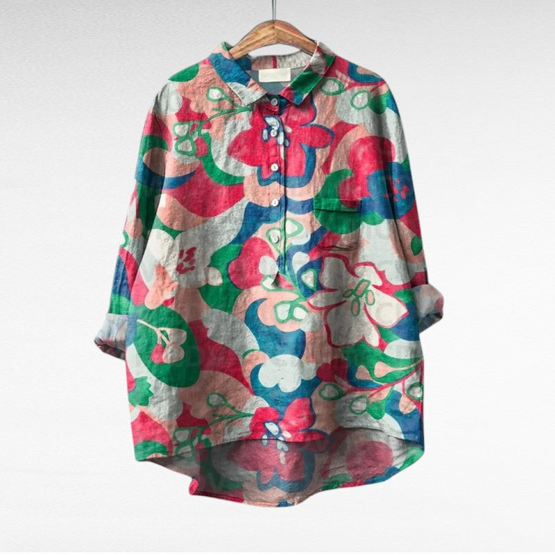 Tereza | Elegant Summer Linen Blouse
