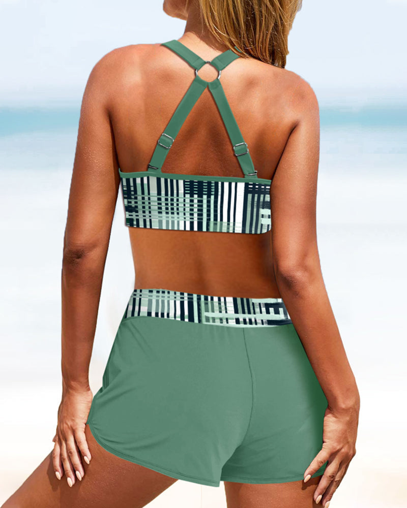 Janette - Magas derekú, bordázott bikini