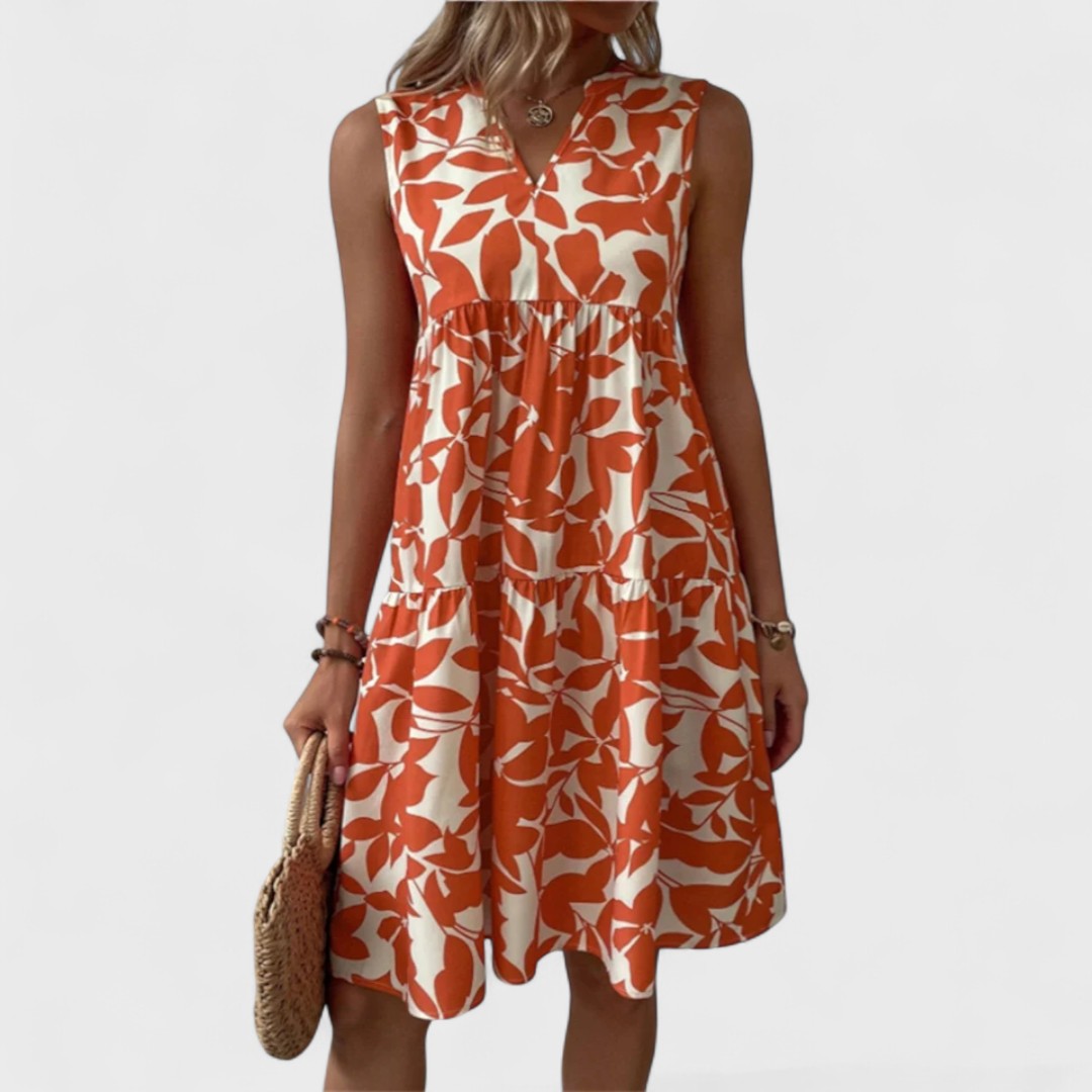 Eszter - Floral Print Casual Dress