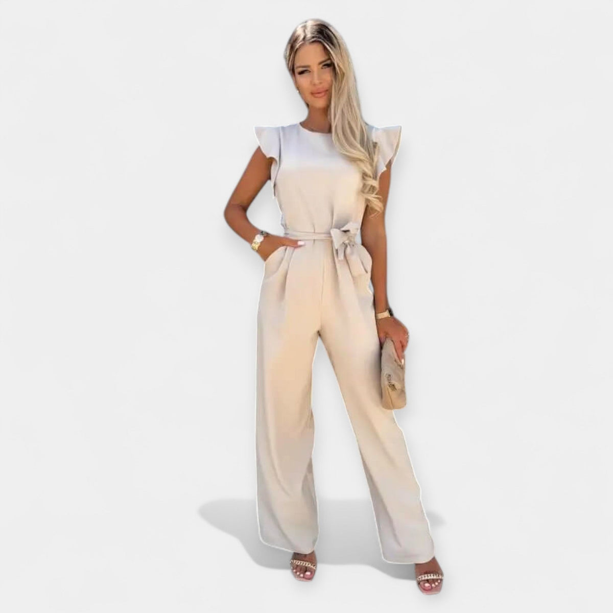 Women's jumpsuit with butterfly sleeves