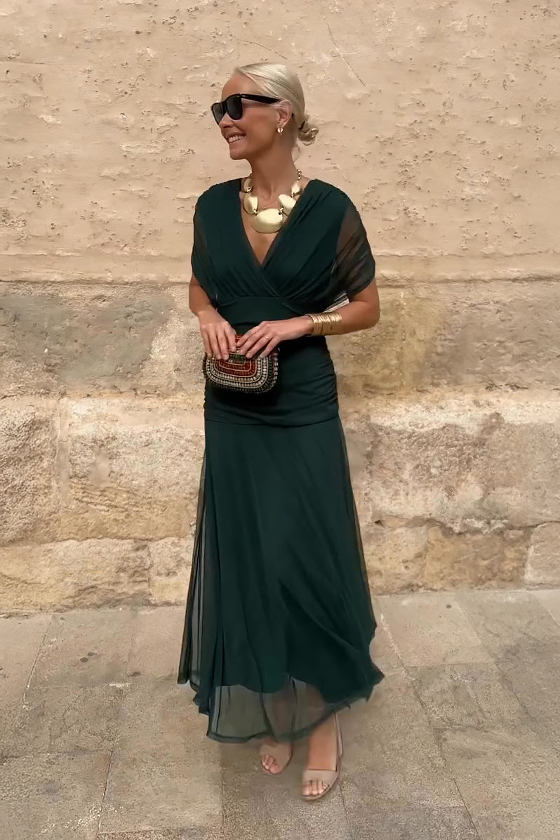 Luisa V kivágású ruha