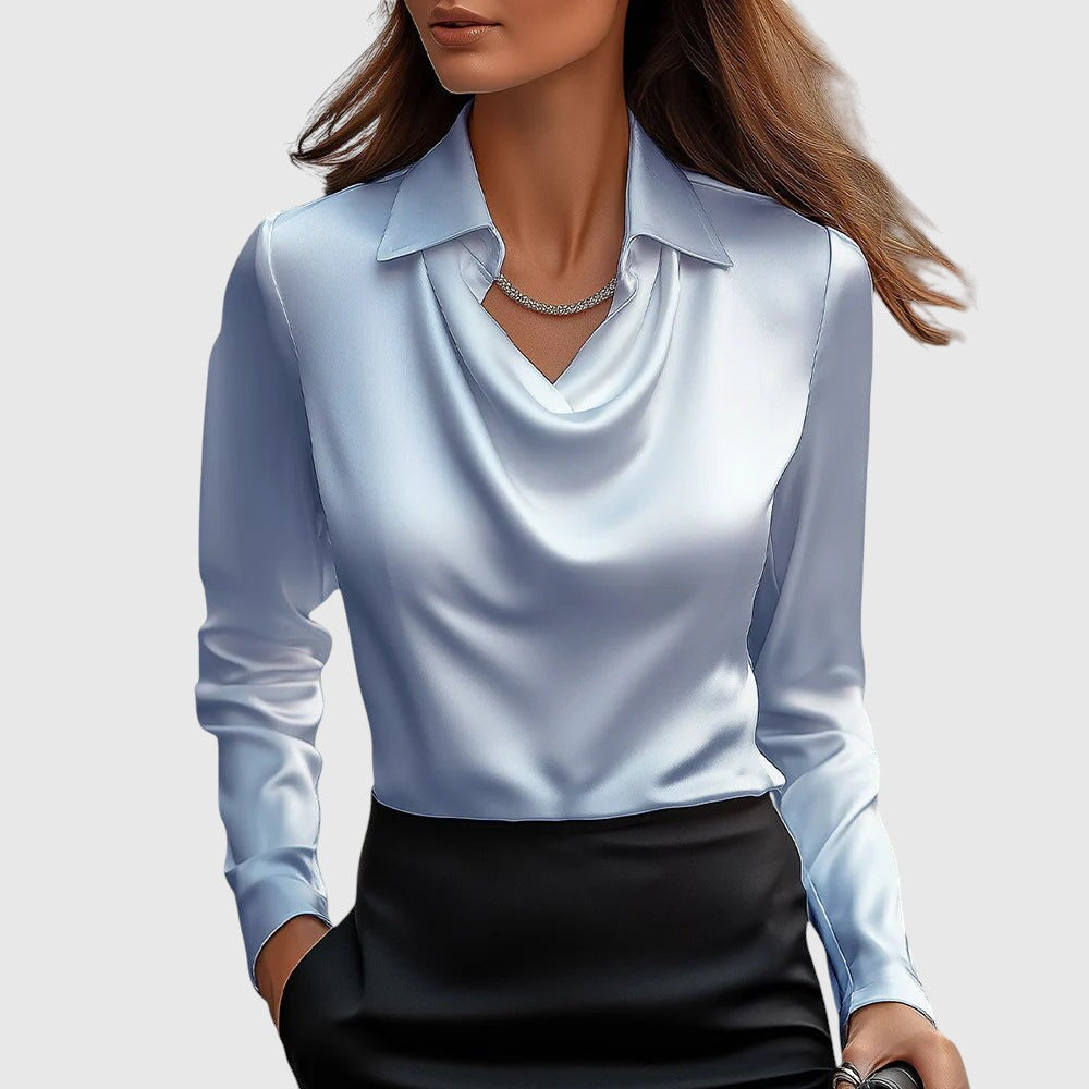 Adela – Elegant silk-effect blouse