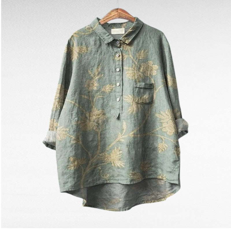 Cler | Elegant Summer Linen Blouse