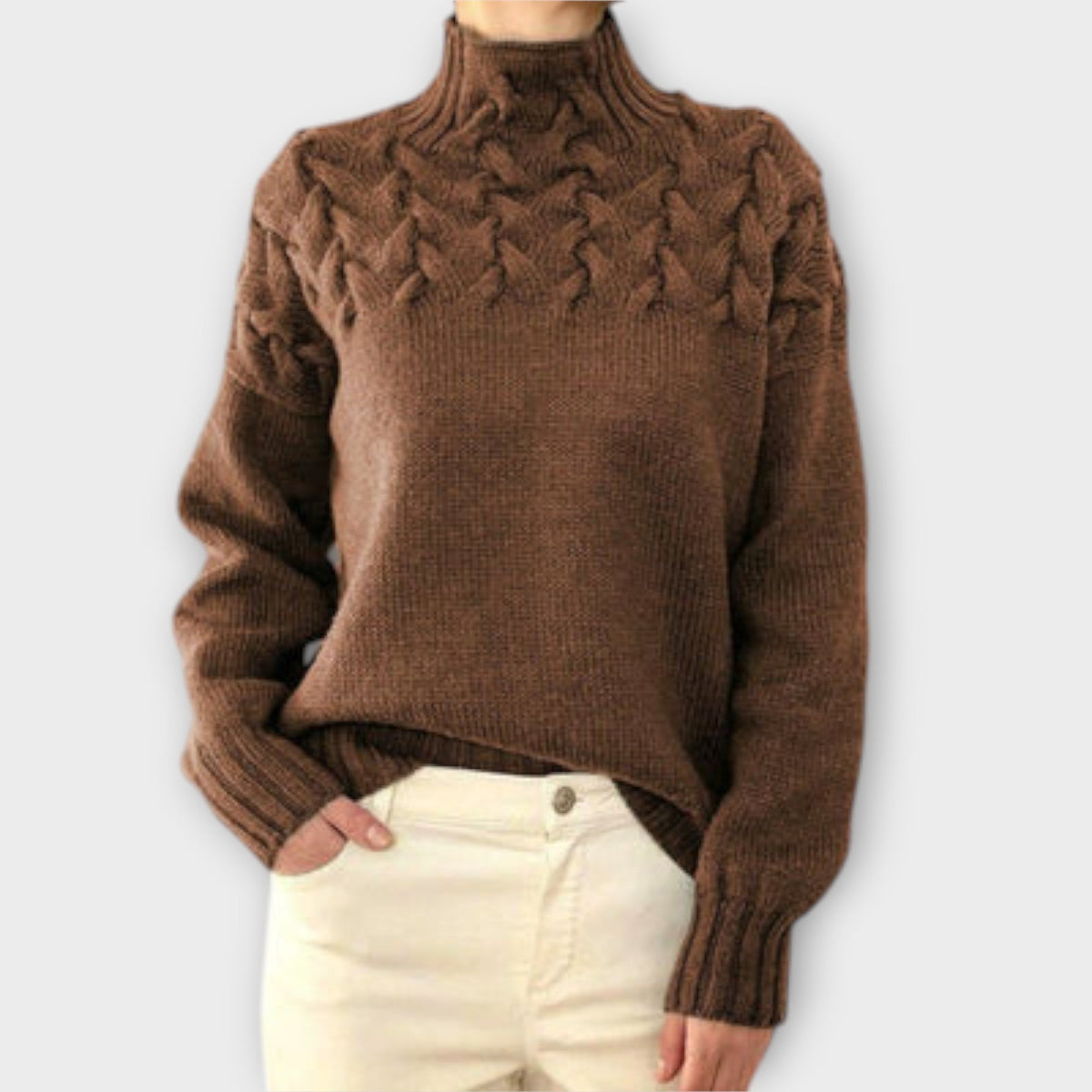 Eve - Women's sweater with detailed knit pattern