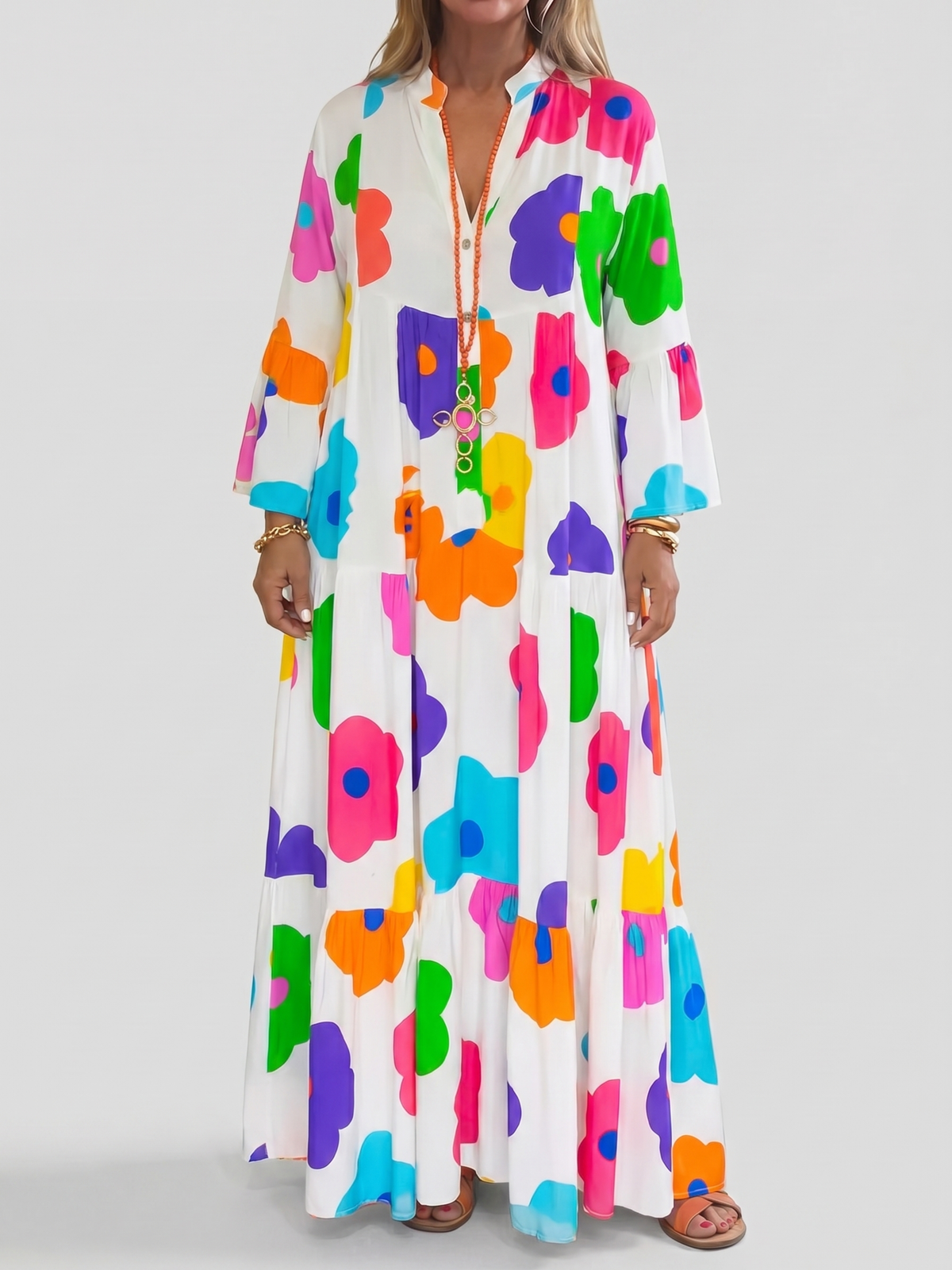Poppy | Merész Virágmintás Maxi Ruha