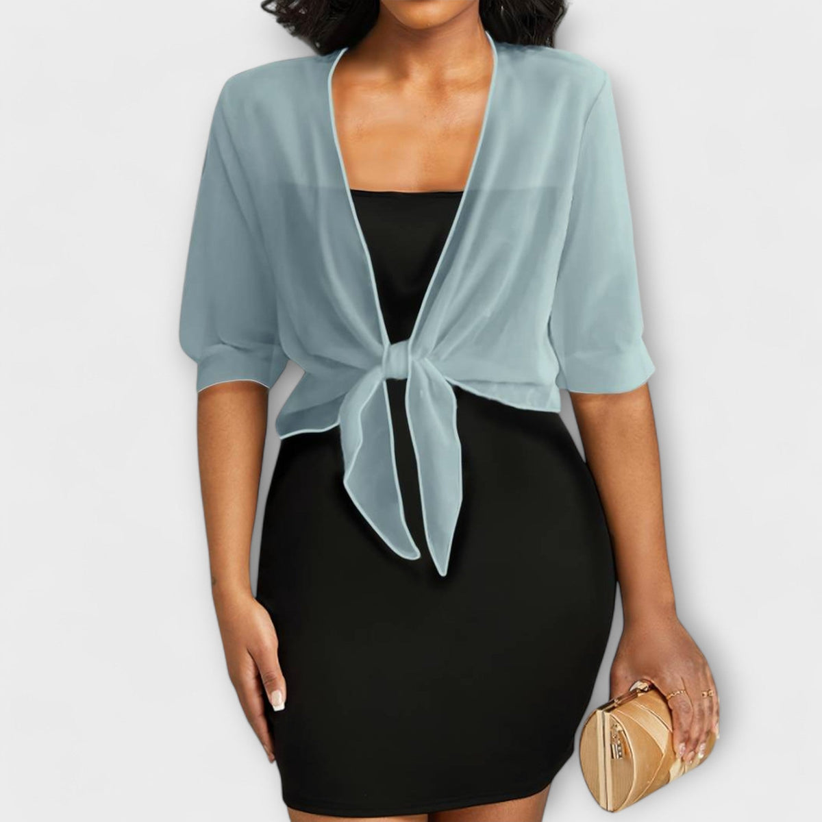 Olivia - Blouse with open front panel
