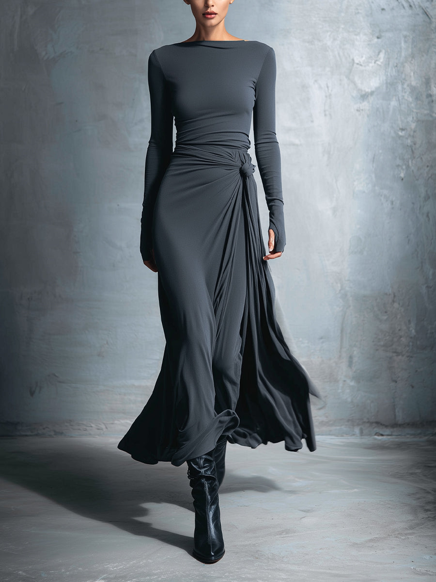 Ilinca | Side Knot Maxi Dress