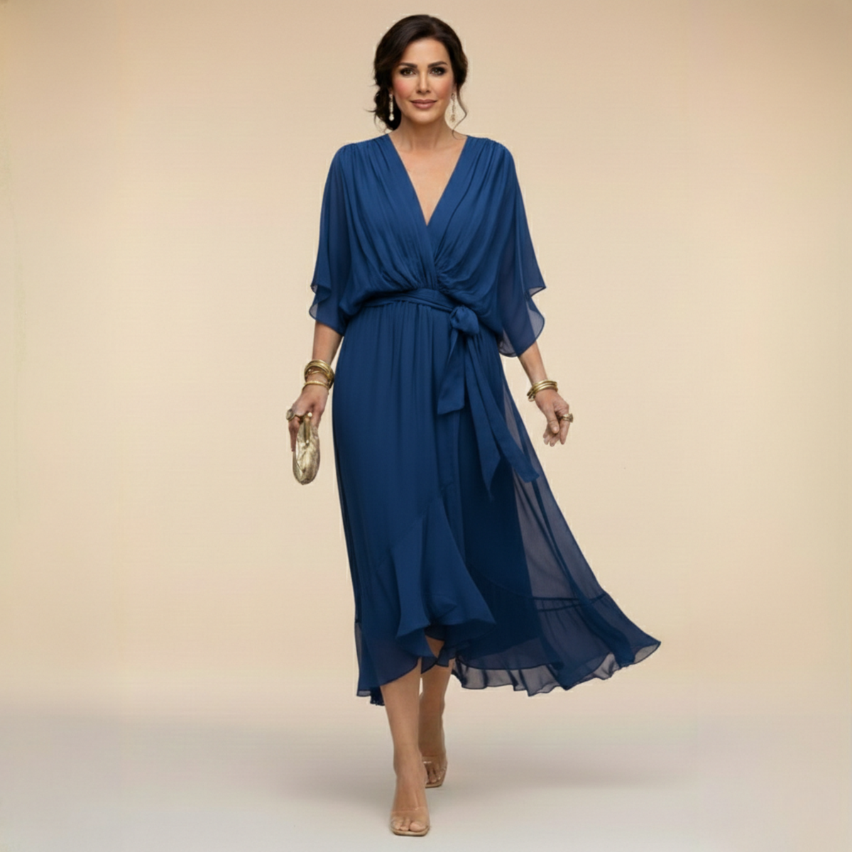 Monica – Chiffon Ruha V Kivágással