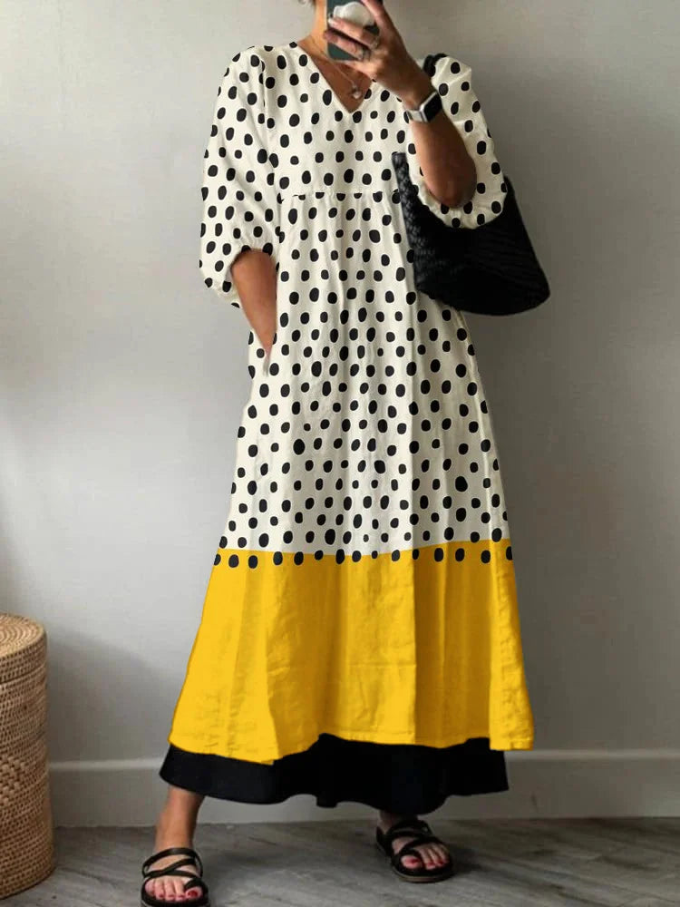 Anna Elegant Floral Print Dress