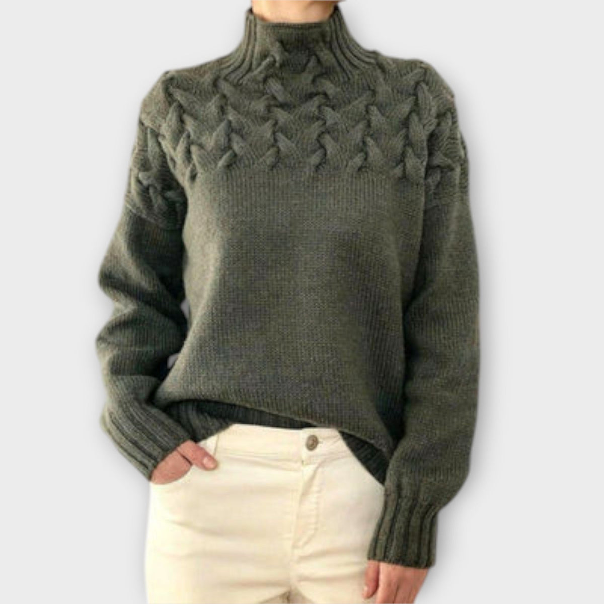 Eve - Women's sweater with detailed knit pattern