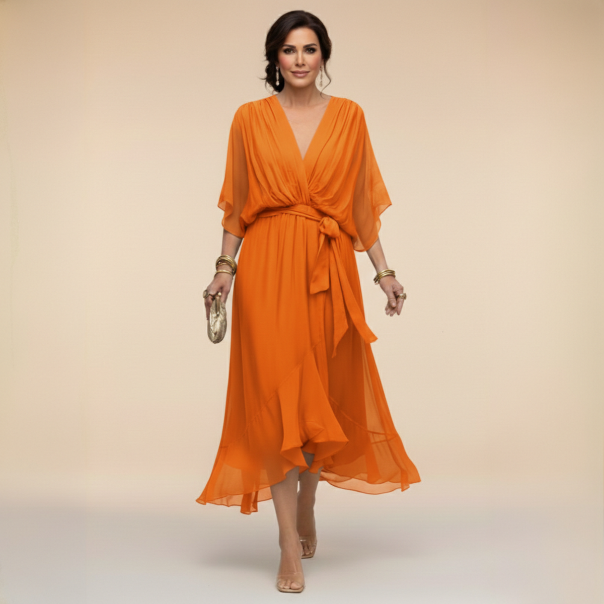 Monica – Chiffon Ruha V Kivágással