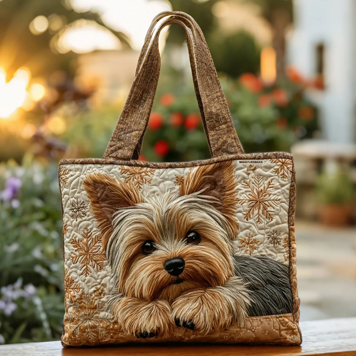 Yorkie - Párnázott Tote Táska, Elegáns