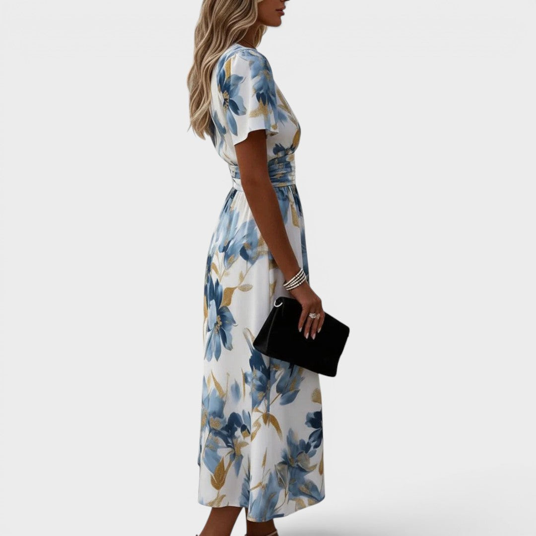 Elara | Floral Midi Dress