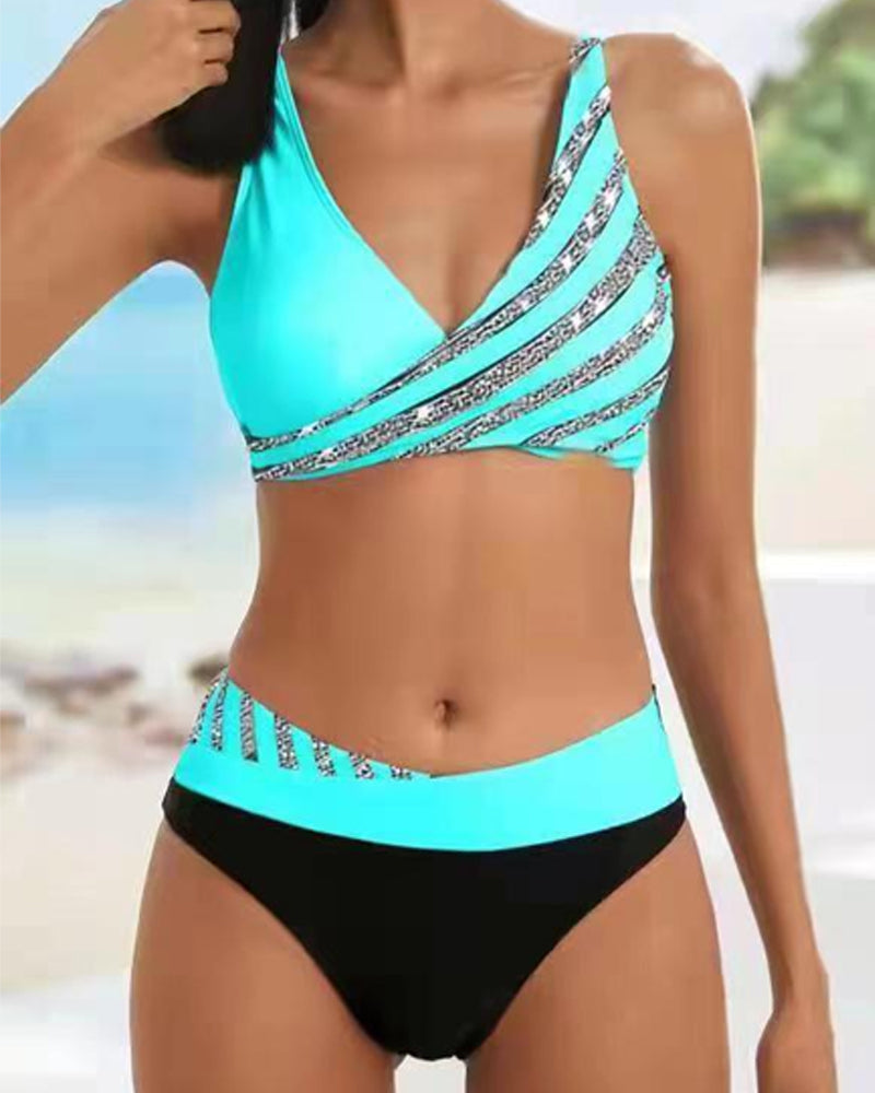 Mona - Nyomtatott Bikini Meleg Színekben