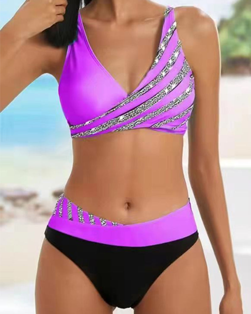 Mona - Nyomtatott Bikini Meleg Színekben