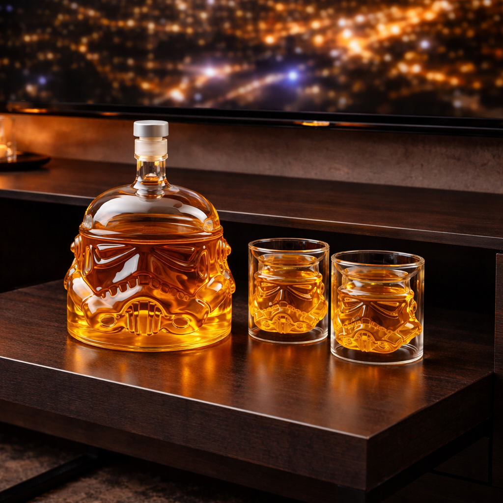 Whisky Üveg - Üveg és Pohár Szett