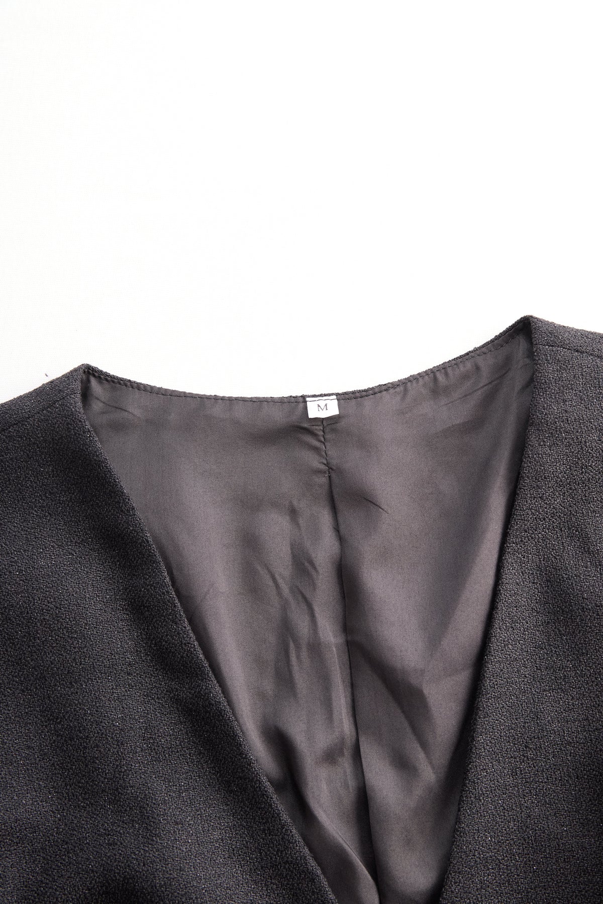 Pearl-Buttoned Vest and Maxi Skirt - Two-Piece Set