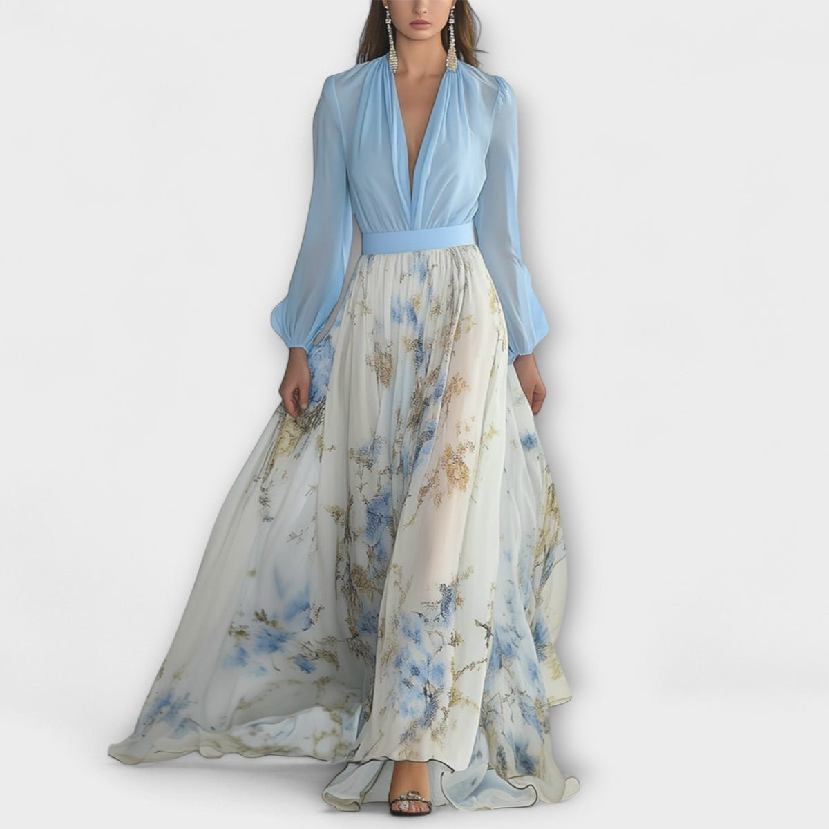 Harper | Virágmintás Maxi Ruha