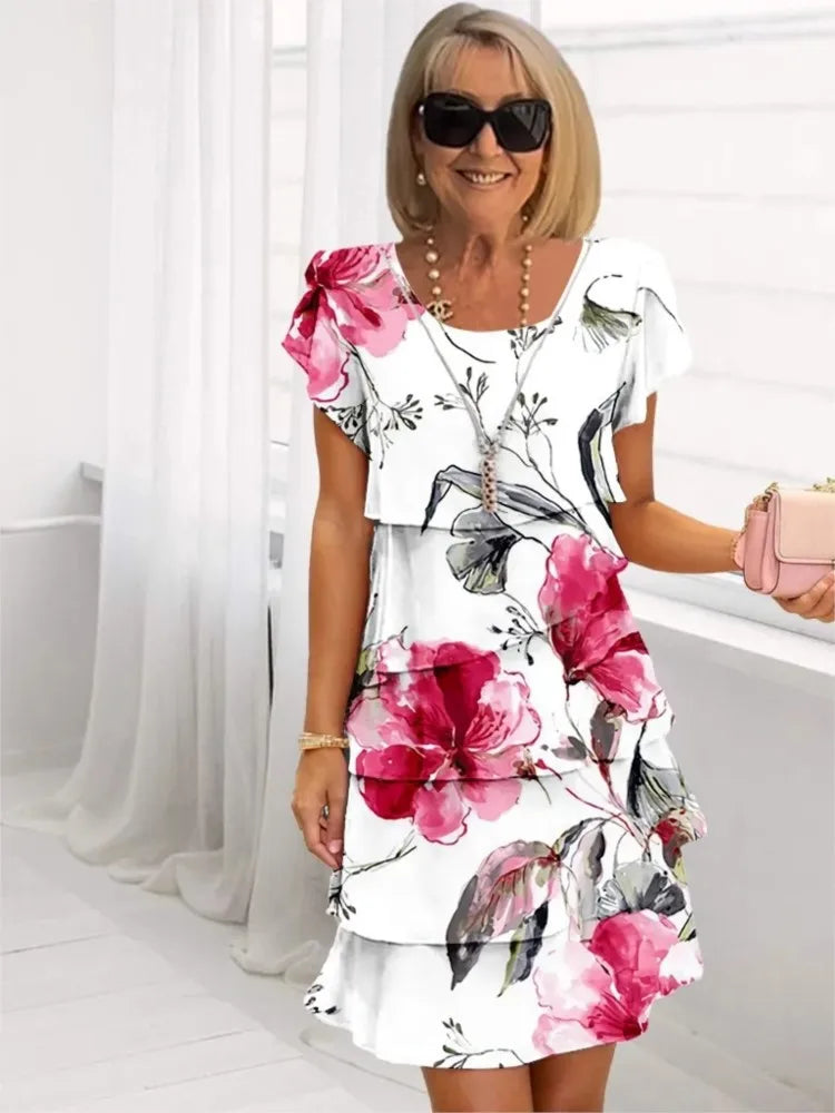 Éliane – Elegant, ruffled, flowing dress