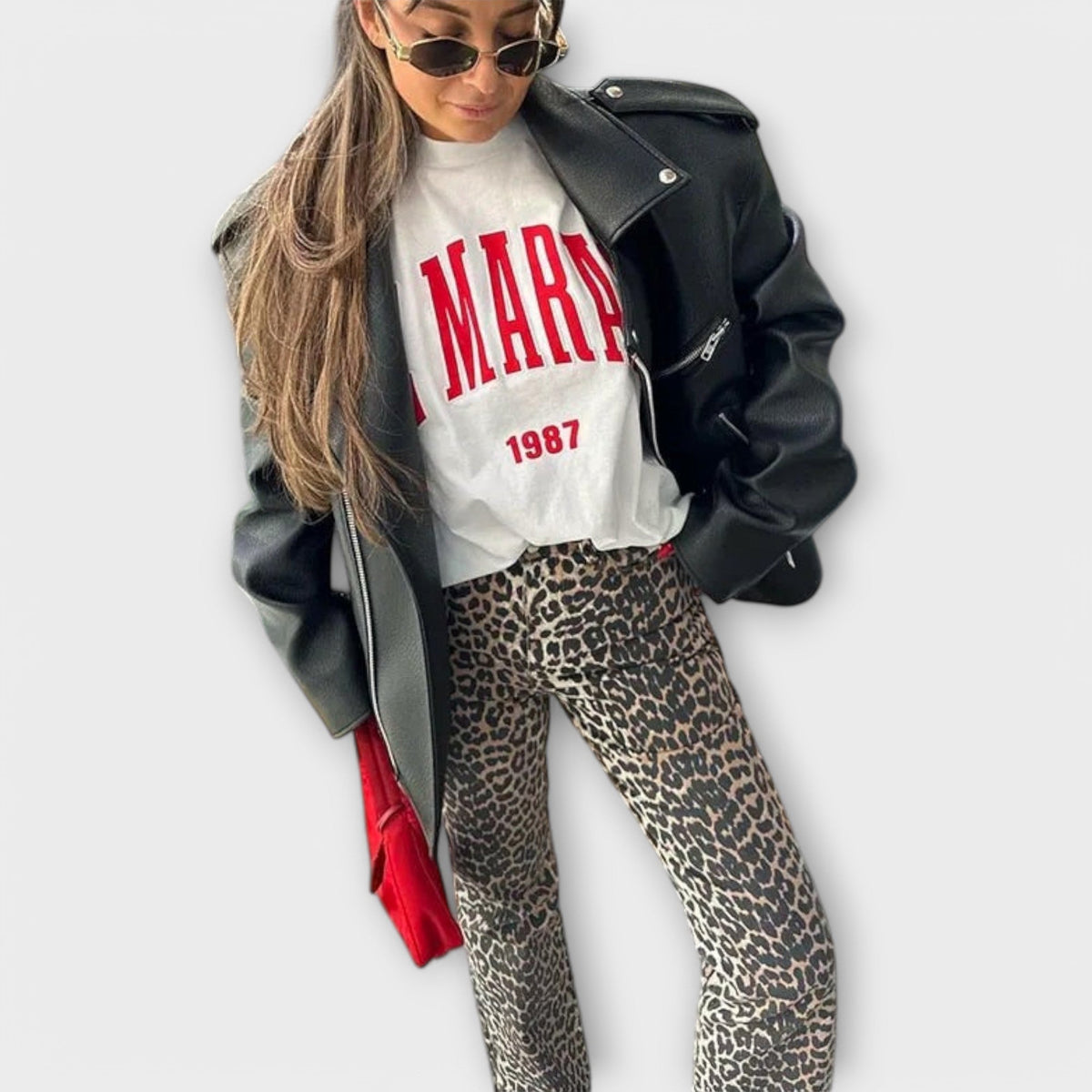 Chandra – Vintage leopard mintás farmernadrág