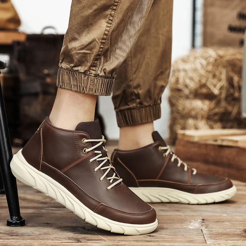 Expedition High-Top Leather Sports Shoes