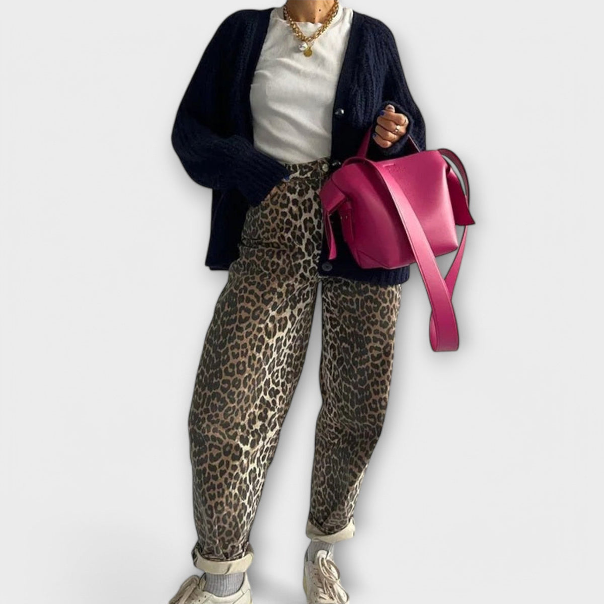 Chandra – Vintage leopard mintás farmernadrág