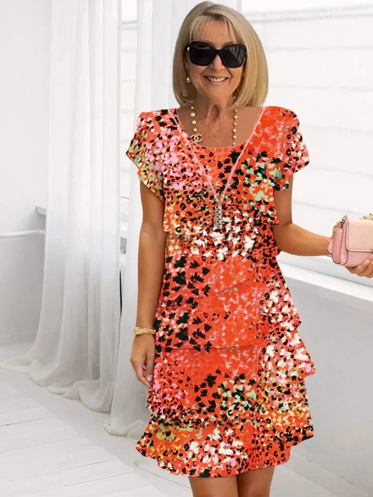 Brigitte – Elegant, Loose Dress with Ruffles