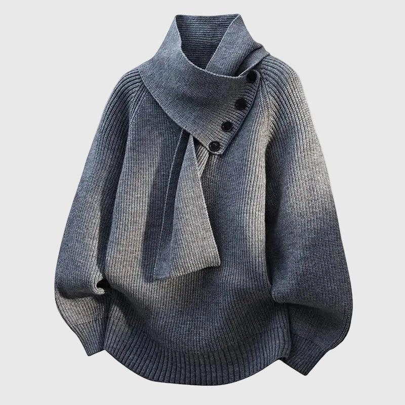 Arielle - Comfortable Shawl Neck Jumper