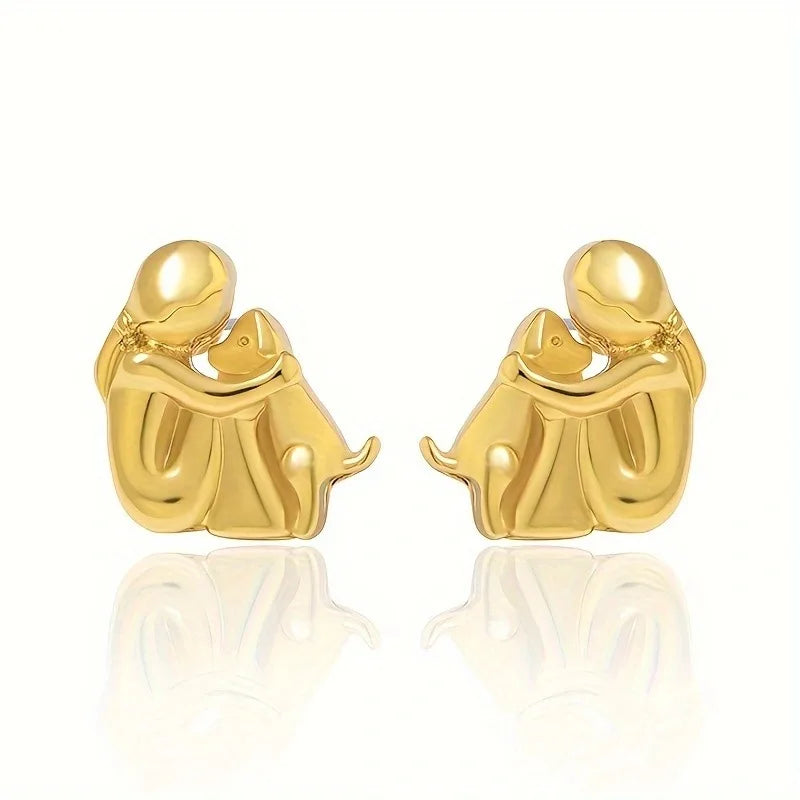 Silver and Gold Two-Tone Huggie Earrings