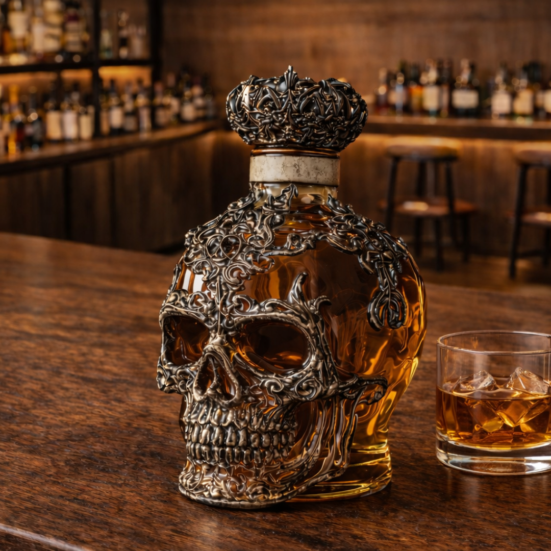Whiskey Bottle - Skull Edition